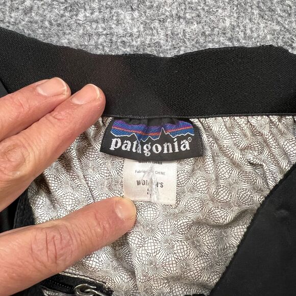 Patagonia Pants Womens S Small Black Spraymaster Water Repellent Full Side Zip - Picture 5 of 12